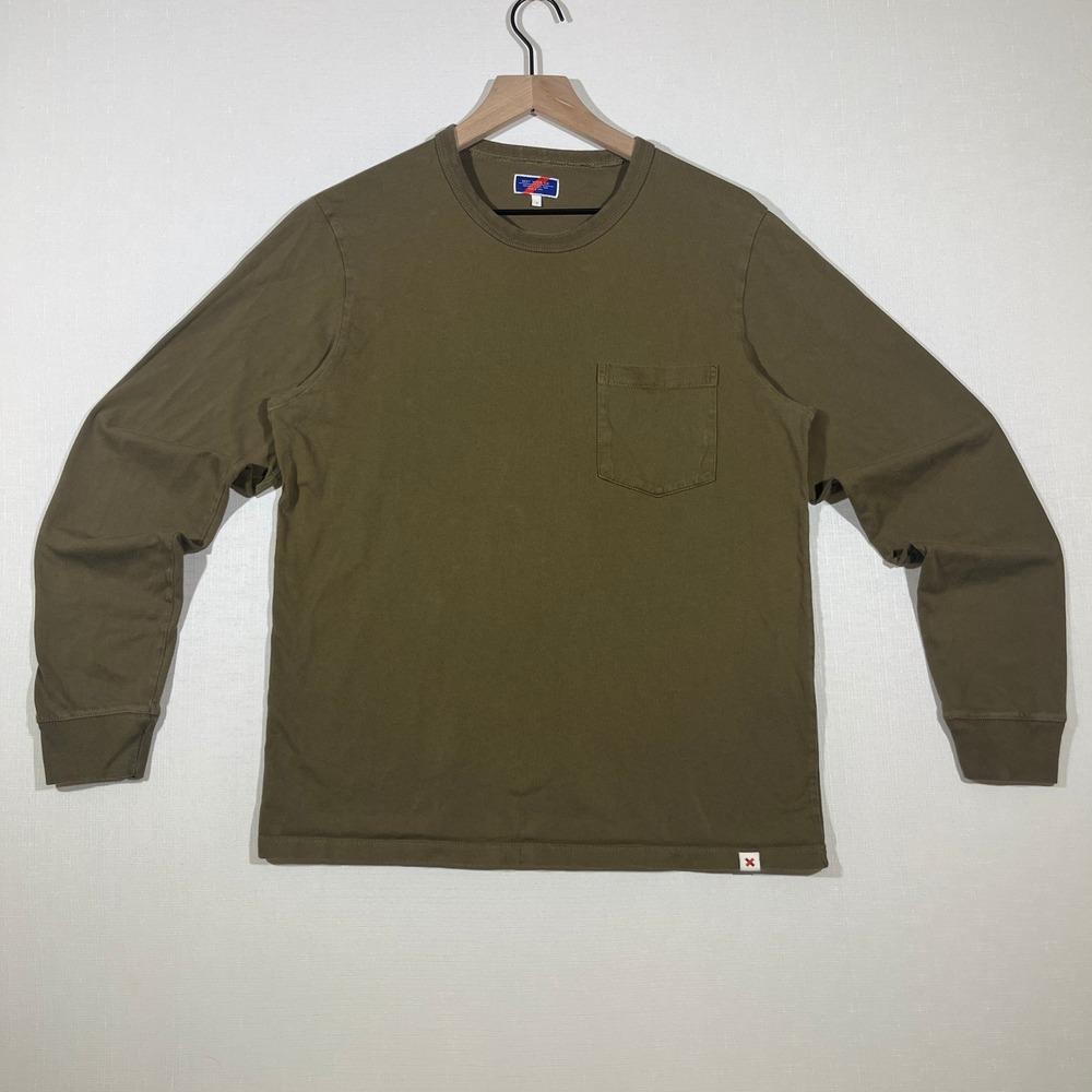 Best Made Co Long Sleeve Pocket Tee Size S Men Olive Green Cotton Shirt Gorpcore